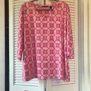 Isaac Mizrahi Live Size 2X Bright Pink Tunic